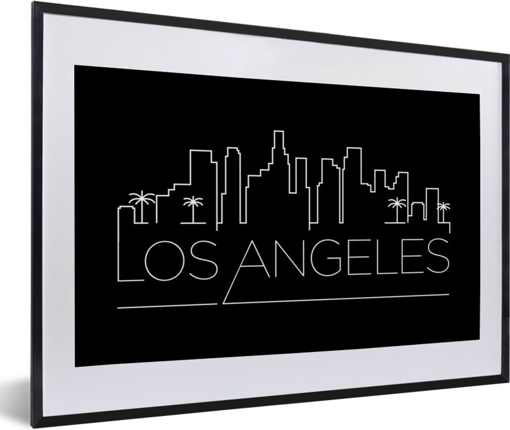 MuchoWow® MuchoWow® Gerahmtes Poster Skyline "Los Angeles" Produktbild 