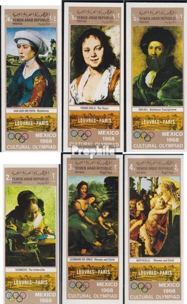 Briefmarken Nordjemen (Arabische Rep.) 1969 Mi 869-874 Produktbild 