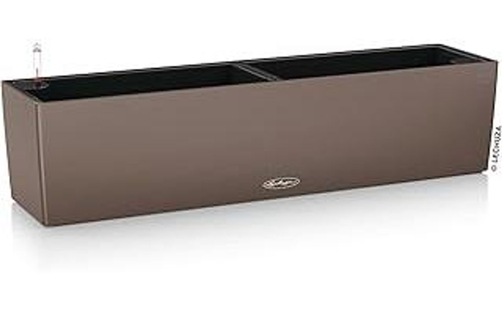 LECHUZA 15684 BALCONERA Color 80 Pflanzgefäß mit Erd-Bewässerungs-System, Muskat, 79 x 19 x 19 cm