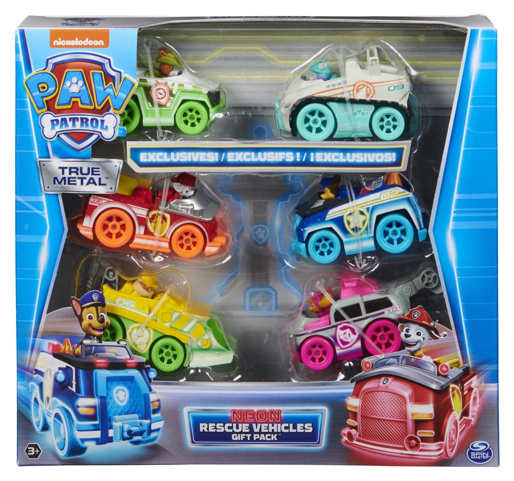 Spin Master Paw Patrol Multipack 6pcs Neon Cars Image du produit 