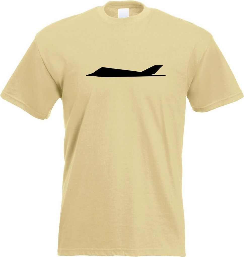 Kiwistar - T-Shirt - Khaki - Tarnkappenflugzeug Stealth Herren Funshirt Bedruckt Design Sprüche Spruch Motive - mit Motiv Bedruckt - Funshirt Desi...