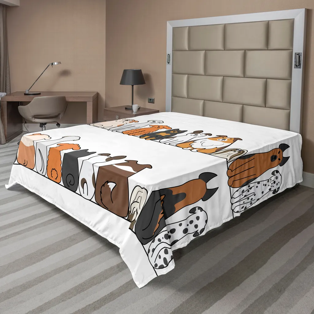 Drap pour chien confortable imprimé famille de chiens - 266 x 260 cm