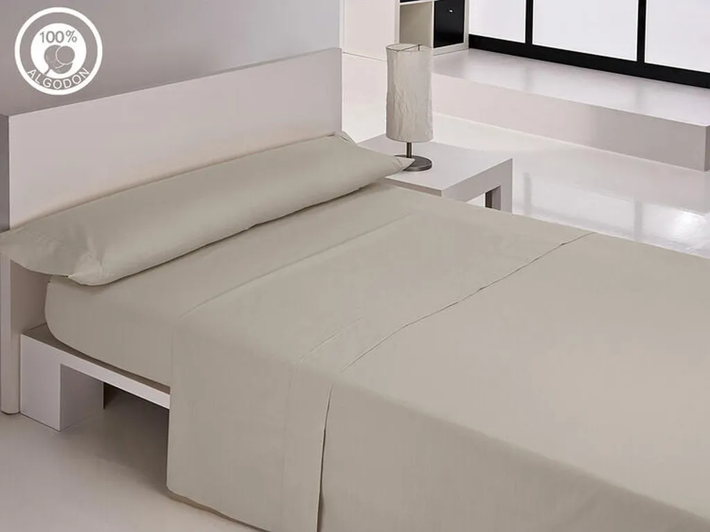 Linge de lit Hosteline Gris Perle pour Lit 135 cm Confort Type Hôtel