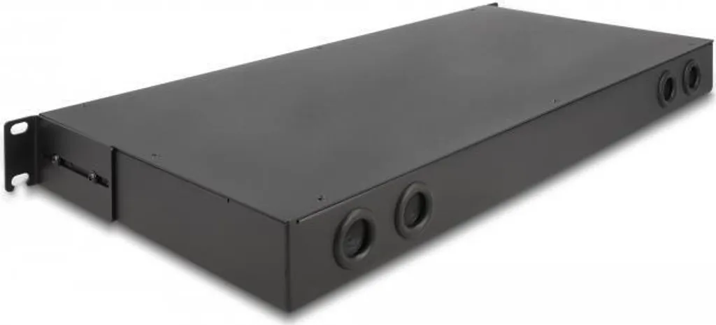 Panneau de Brassage 1HE Delock High Density Noir pour Fibre Optique 19 LWL