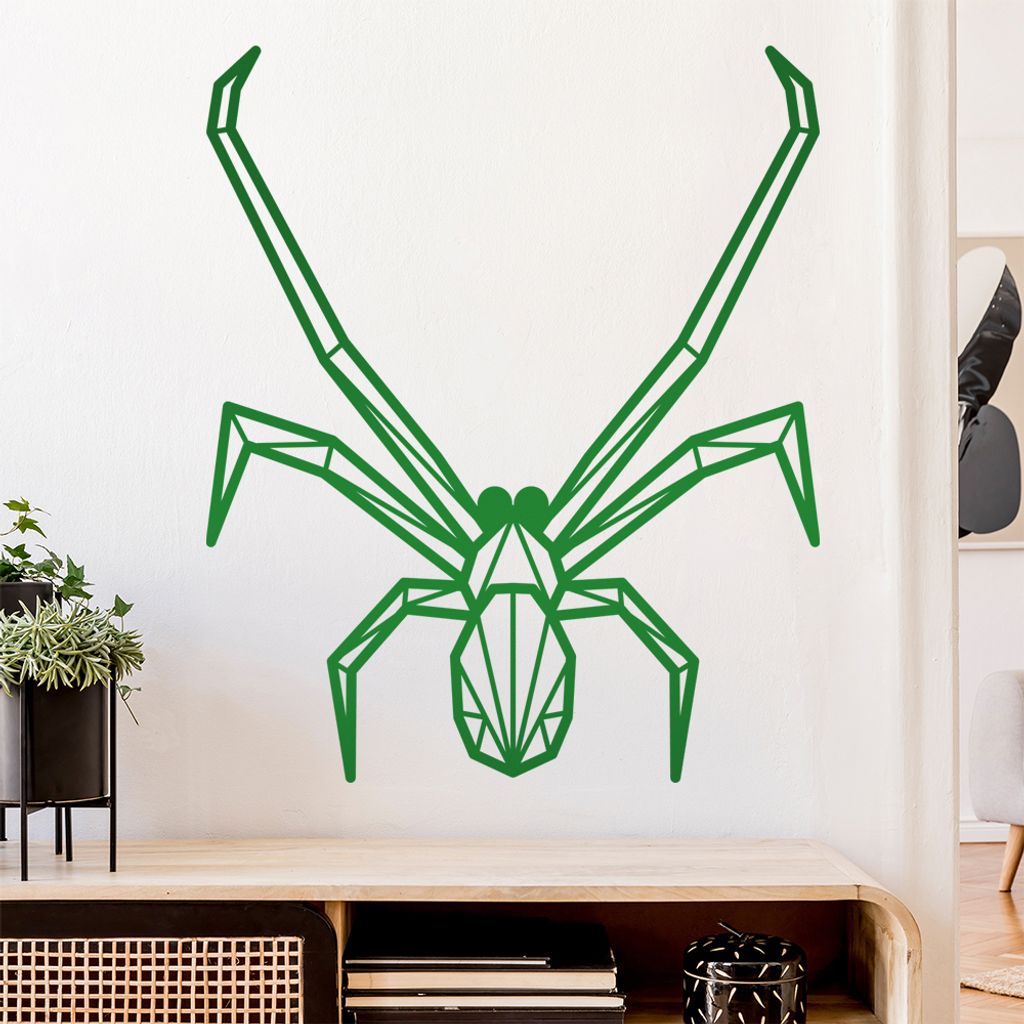 Schwarze Witwe Polygon Wandtattoo Wandaufkleber Wall Sticker - Dekoration, Küche, Wohnzimmer, Schlafzimmer, Badezimmer