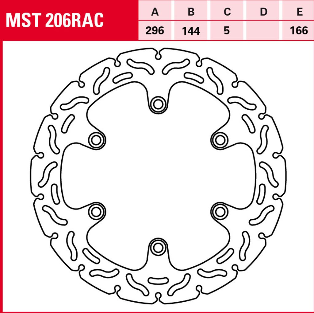 TRW Bremsscheibe Sportiv starr MST206RAC CBF500 PC39