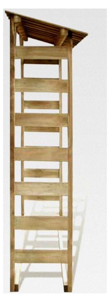Feuerholz-Lagerschuppen aus imprägniertem Kiefernholz, 150x44x176 cm, für die Holzlagerung