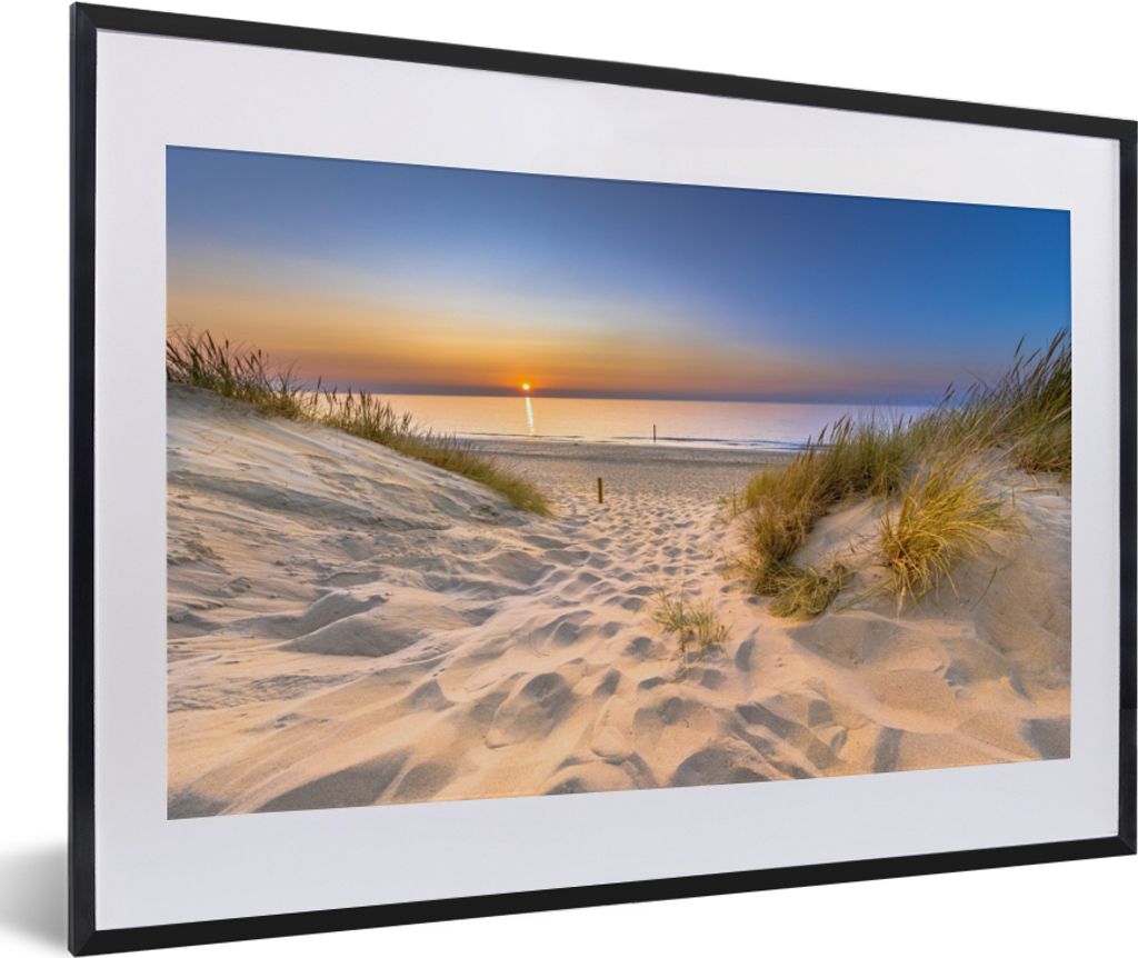 MuchoWow® Gerahmtes Poster Düne - Sonnenuntergang - Produktbild 