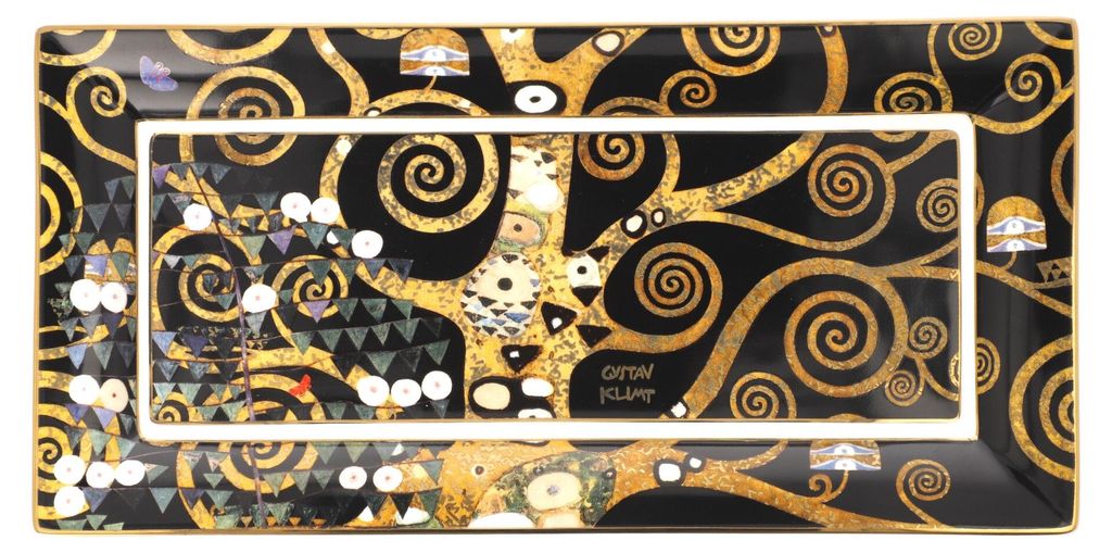 Goebel Klimt Strom života Podnos 24 x 12 cm Obrázok produktu 