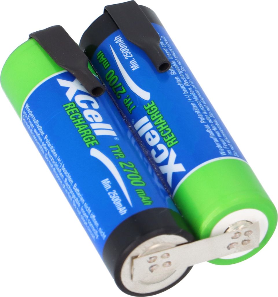 2er Reihe Akkupack mit Lötfahne AA Mignon 2,4V 2700mAh