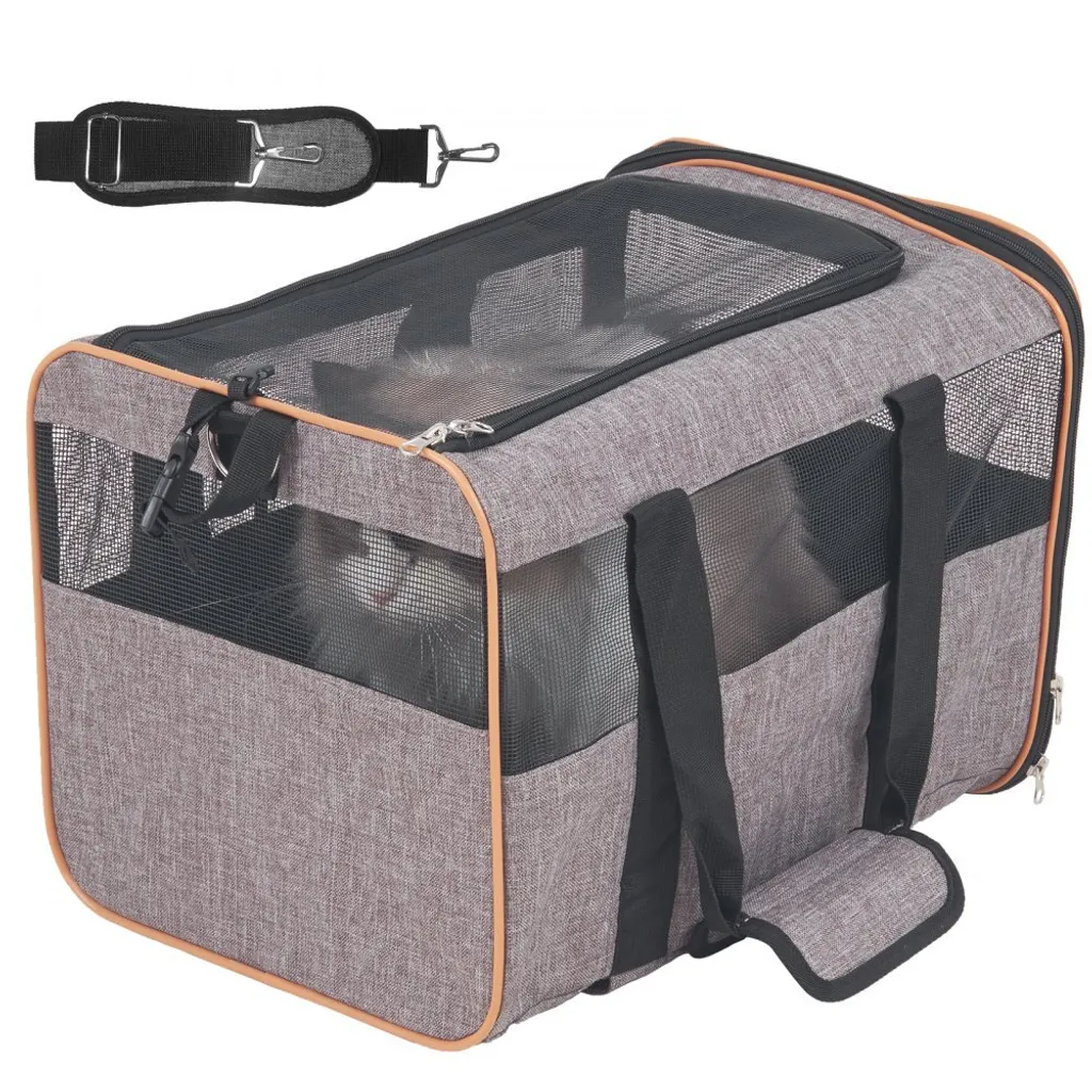 Trolley per cani - Zaino pieghevole per cani Capacità di carico max. 9,9 kg - Borsa da trasporto in tessuto Oxford 600D - Trolley per cani con 4 ruote - Trolley per animali - Borsa da viaggio per cani - Ideale per viaggi in auto o escursioni - 9