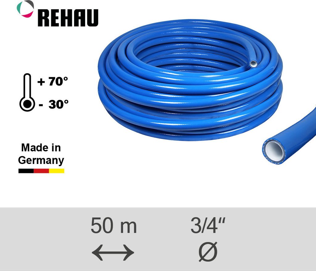 Rehau Trinkwasserschlauch Rauaqua T-Flex 1" 25m DVGW W319 und W291