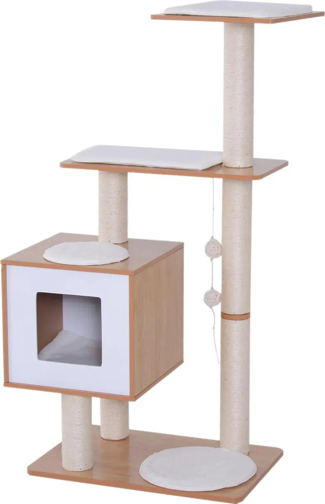 Arbre à chat robuste 120cm - Troncs en sisal et structure MDF durable