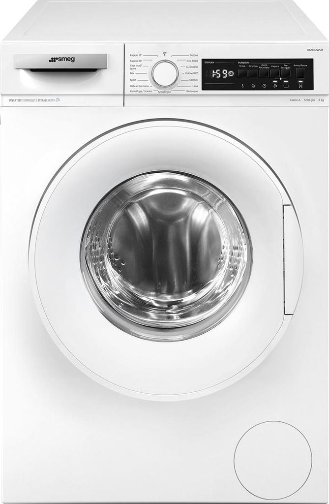 Smeg LB2T82ASIT Waschmaschine Frontlader 8 kg 1200 RPM Weiß