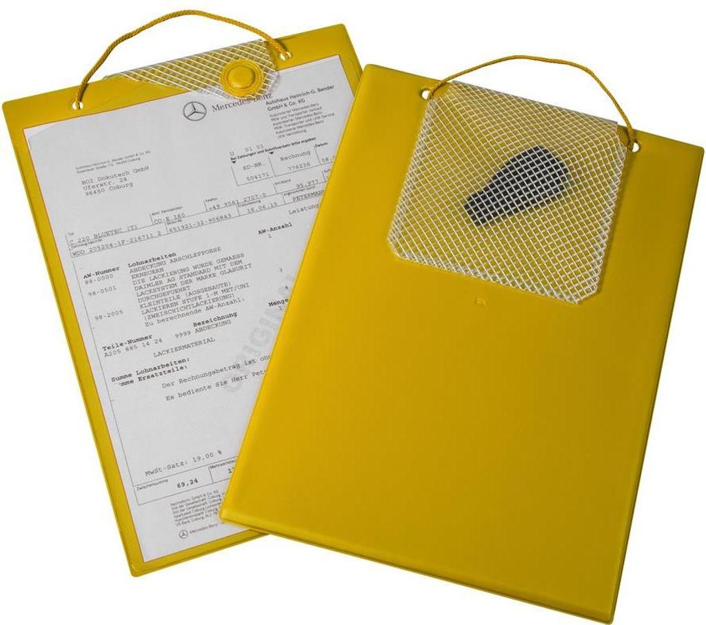Auftragstasche "Magnetic", DIN A4, inkl Schlüsselfach aus gewebeverstärkter Folie, Magnetverschluss, Gelb, Verpackungseinheit: 10 STK