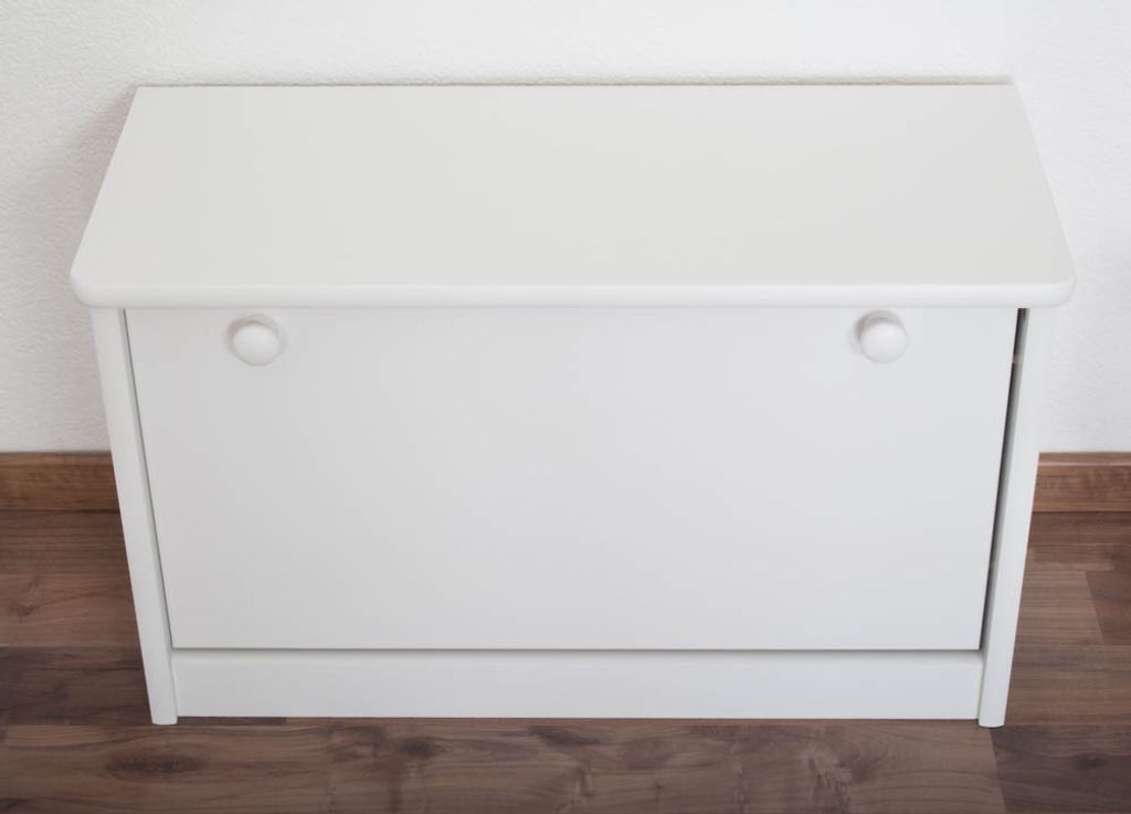 Schuhschrank Kiefer Vollholz massiv weiß lackiert Junco 216 - 44 x 72 x 30 cm (H x B x T)
