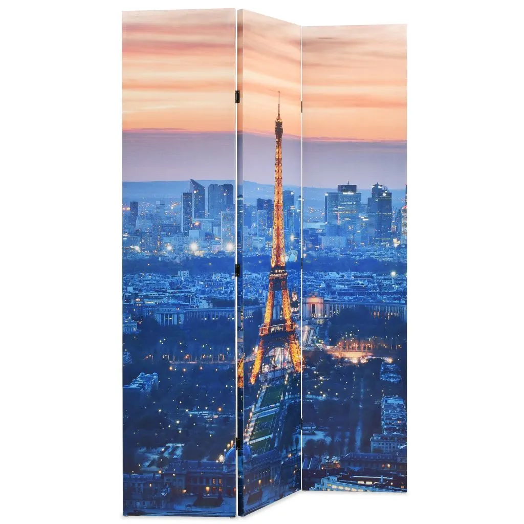 Cloison amovible vidaXL Paravent pliable 120x170 cm décor Paris nocturne