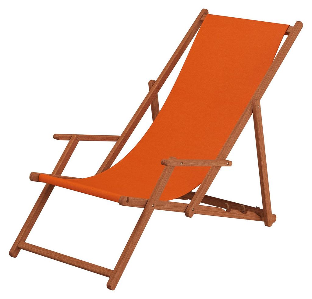 Strandstuhl terracotta Gartenstuhl Sonnenliege Deckchair Produktbild 