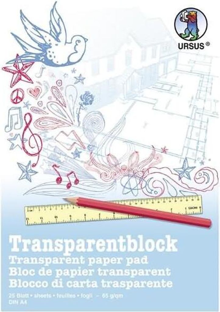 Millimeterpapier Block A4 65g/qm VE=25 Blatt