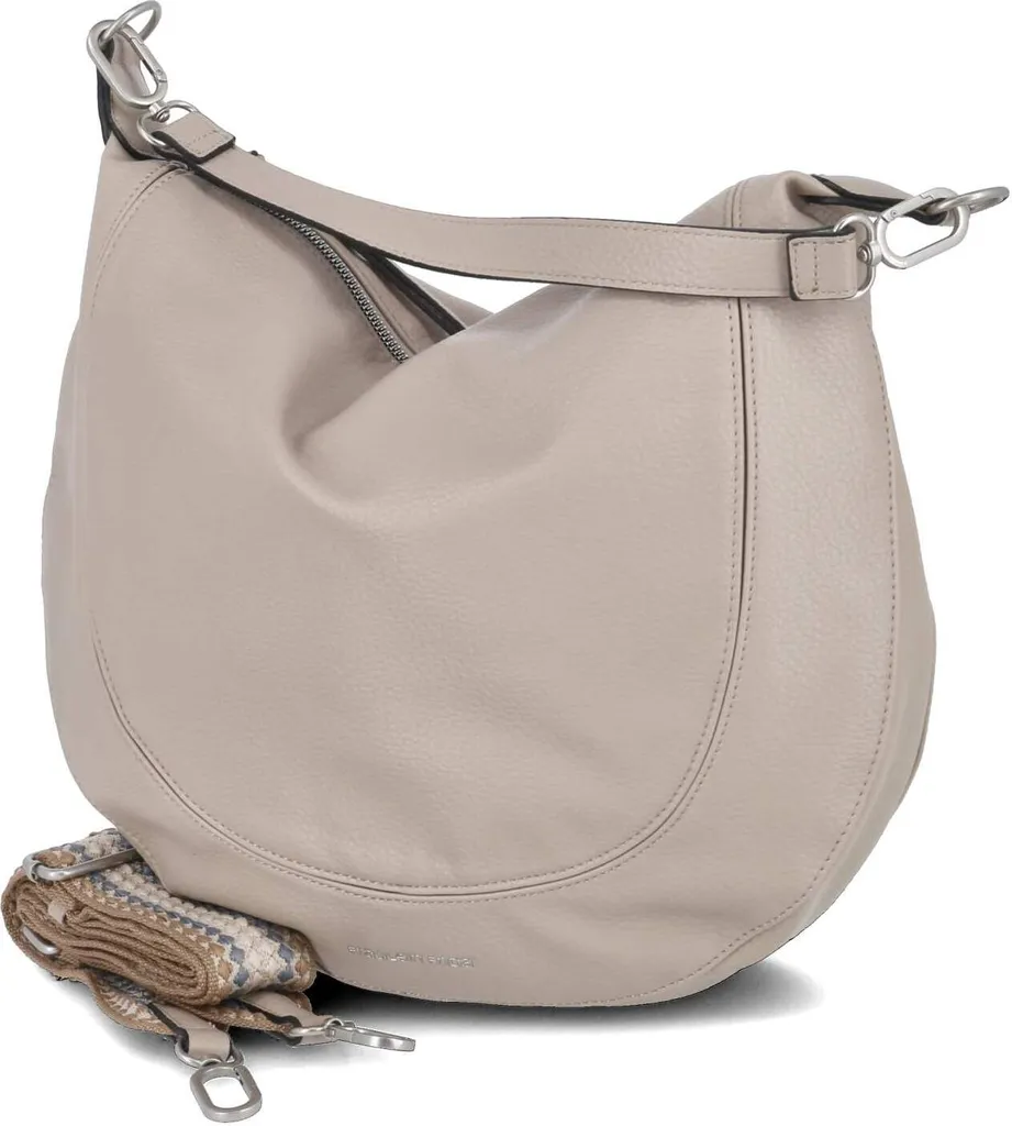 Borsa Donna Hobo Fräulein Frida Beige - Tracolla Grande Ecopelle