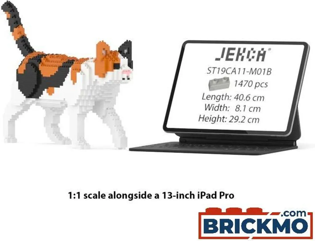 Sculpture Chat JEKCA 11S-M01B Incassable : Briques Fixes ST19CA11-M01B