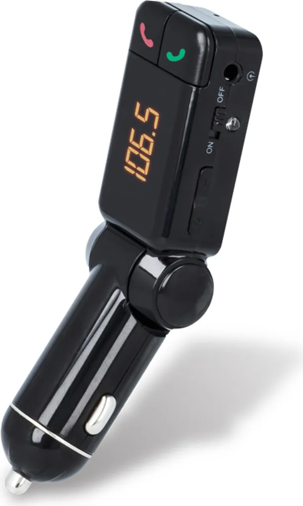 Kit Mains Libres Voiture Bluetooth et Transmetteur FM Chargeur 2 USB