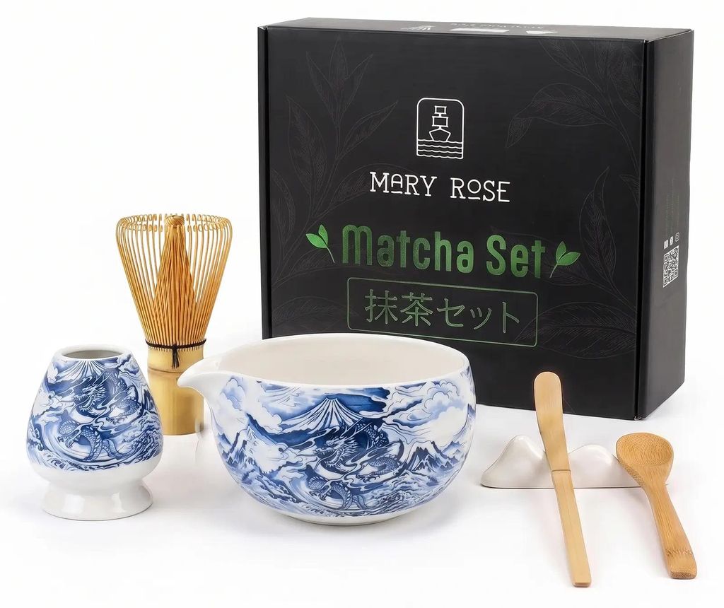 Mary Rose - Matcha Tee Set Dragon - Keramik Matchawan Produktbild 