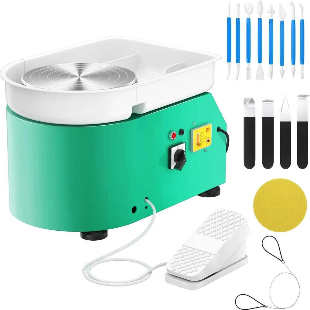 Tour de Potier Électrique 350W Plateau 25cm avec Pédale Indépendante
