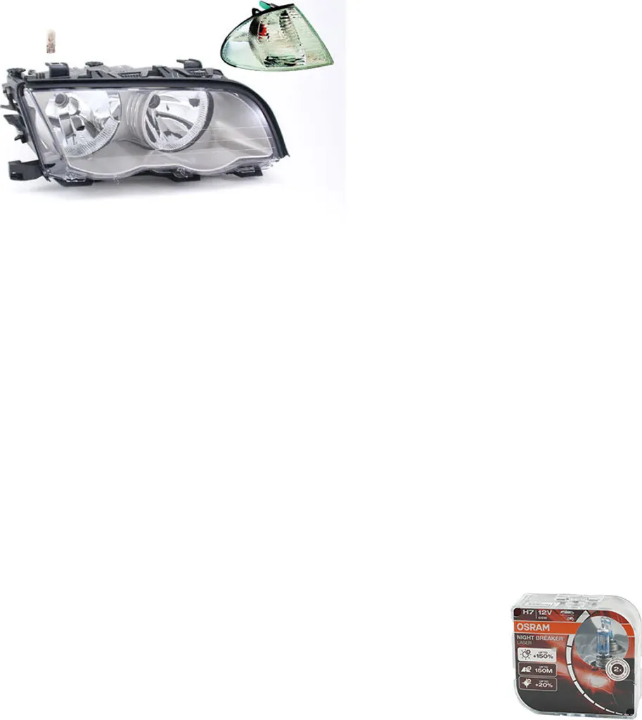 Faro Destro BMW E46 Johns + Lampadine Osram Laser - Miglior Rapporto Qualità/Prezzo