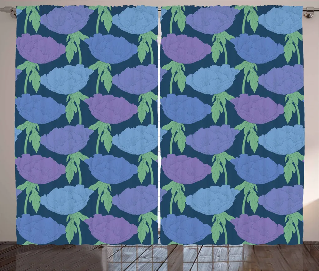 Tenda Floreale Peonie Blu Notte Abakuhaus 280x245 - Atmosfera Magica