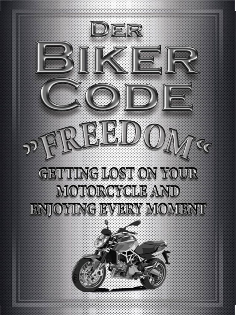 vianmo Holzschild 40x30 cm Motorrad Biker Code Freedom getting