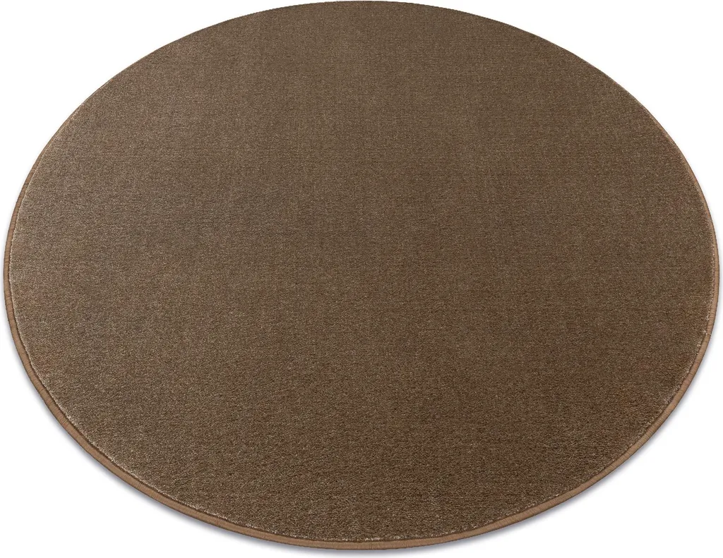 Tapis rond marron 170 cm durable et ultra doux série SEDUCTION 46