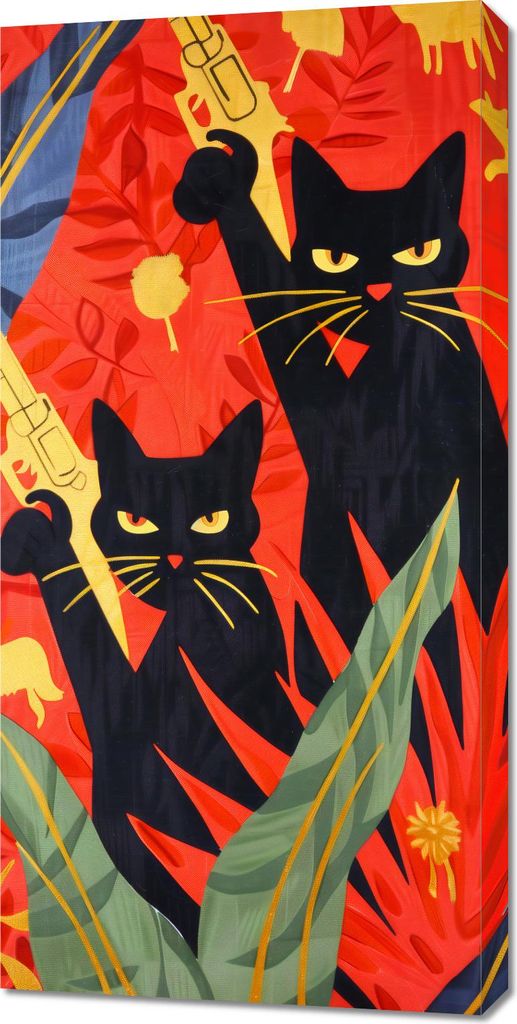 Bild 50x100cm Dschungel in Nachtfarben