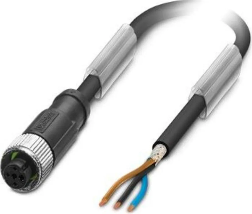 Cavo Sensore M12 3 Poli Schermato 4m PUR - Qualità Industriale RAL 7021