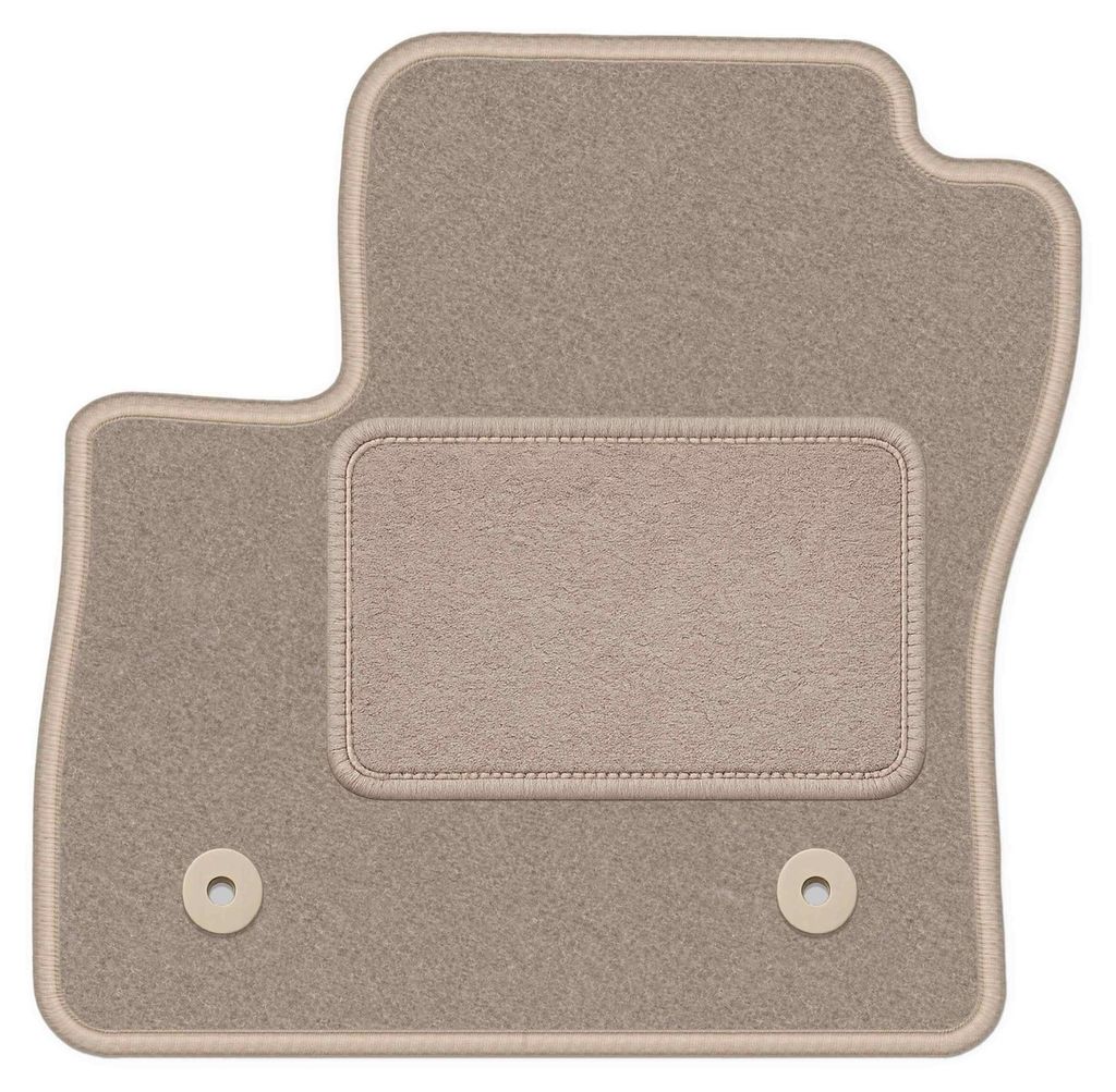 Fahrermatte Velours für Ford C-MAX MK2 2011-2015 (Minivan) – 1-tlg, Beige, passgenau – Wielganizator LUX