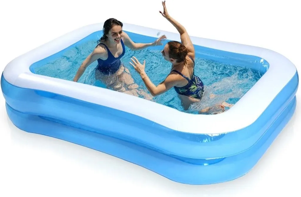 Grande piscine gonflable rectangulaire pour famille et jardin 262cm