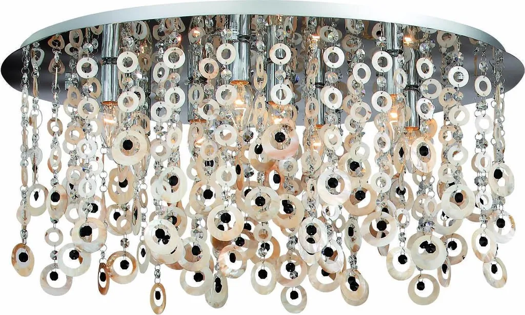 Poviglio Plafonnier Argent - Luminaire de Plafond Moderne pour Salon