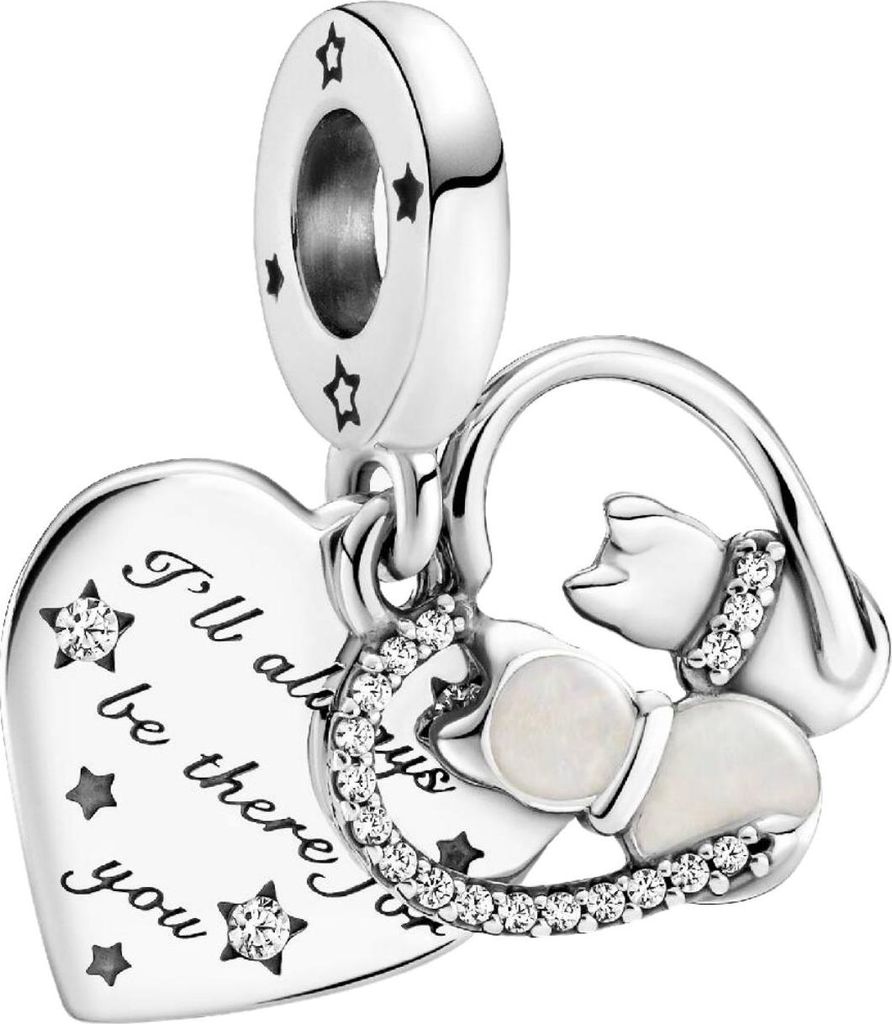 Pandora Charm Anhänger 799546C01 Cats Hearts Sterling Produktbild 