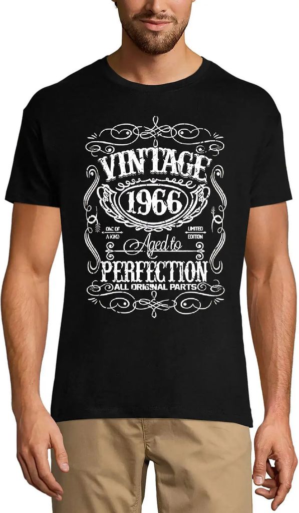 Herren Grafik T-Shirt Jahrgang 1966 - für – Vintage 1966 - For – Geschenk 58. Geburtstag Jahrestag 58 Jahre Jubiläum 58 Jährige Mann Jahrgan...