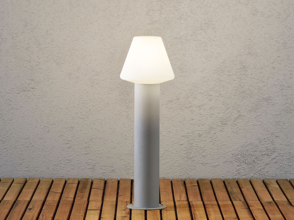 Konstsmide Barletta grau lackiertes Aluminium, opales Produktbild 