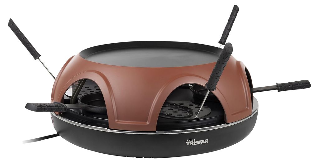 Appareil à pizza, gril, raclette 3en1 pour 6 personnes Image du produit 