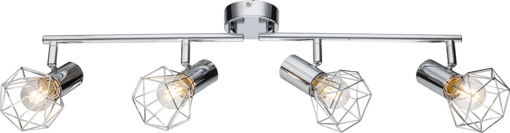 Globo Lighting Faro Metallo Cromato 4x E14: Plafoniera Design Moderno