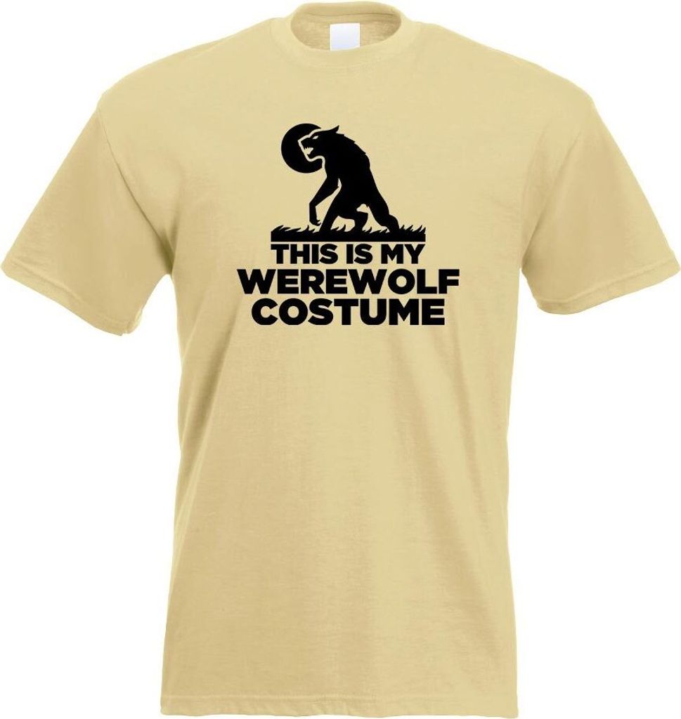 Kiwistar - T-Shirt - Khaki - This is My Werewolf Costume Motiv Bedruckt Funshirt Design Print - mit Motiv Bedruckt - Funshirt Design - Sport - Frei...