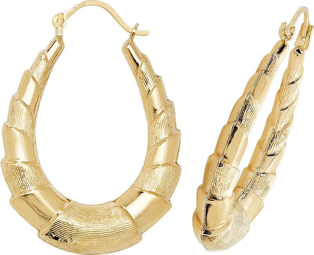 Boucles d'Oreilles Créoles Or Femme 375/1000 - Idéal Cadeau Anniversaire