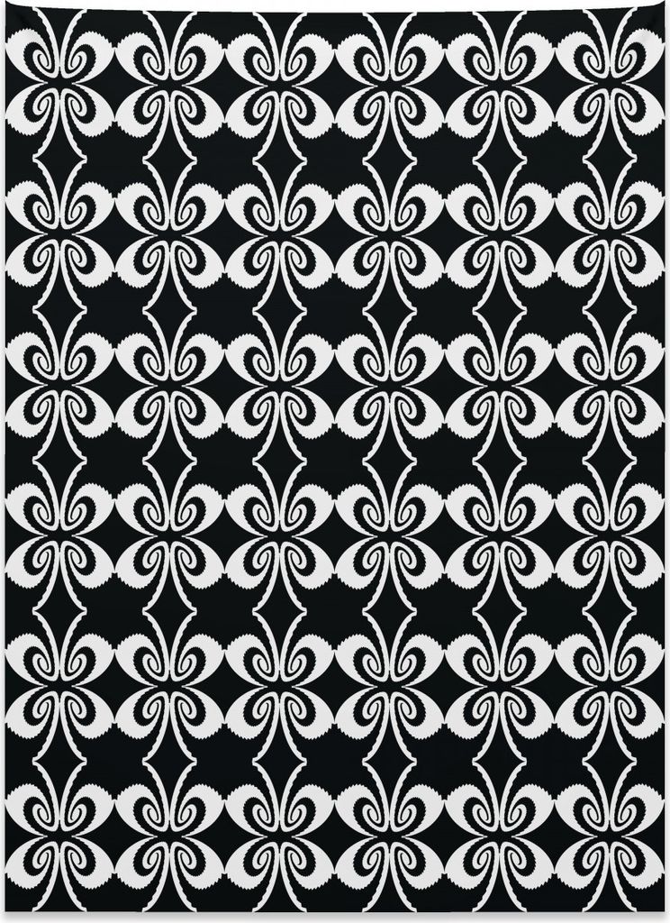 Abakuhaus Abstrakt Wandteppich, Torsion gespiegelte Paare aus Weiches Mikrofaser Stoff Kein Verblassen Klare Farben Waschbar, 110 x 150 cm, Weiß u...