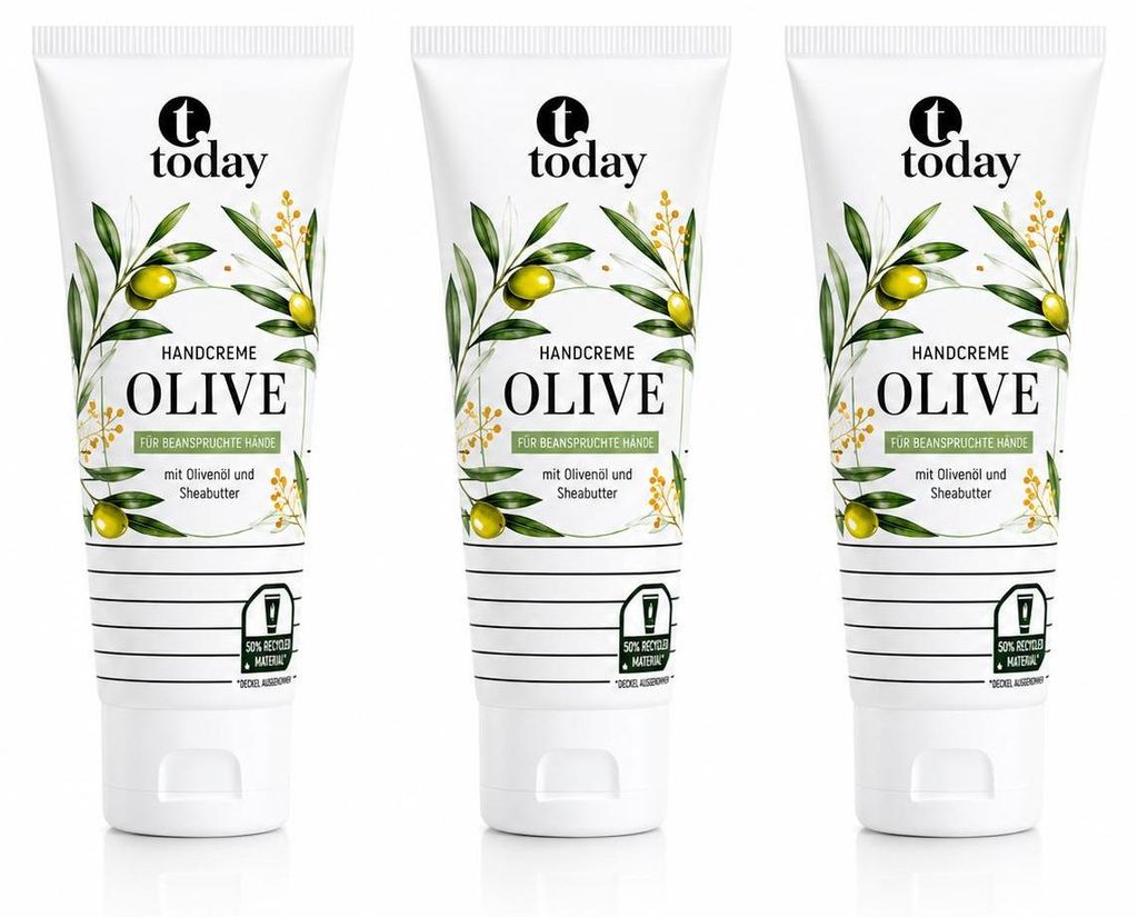 today Handcreme Olive Pflegecreme – 125 ml ( 3 Pack) Produktbild 