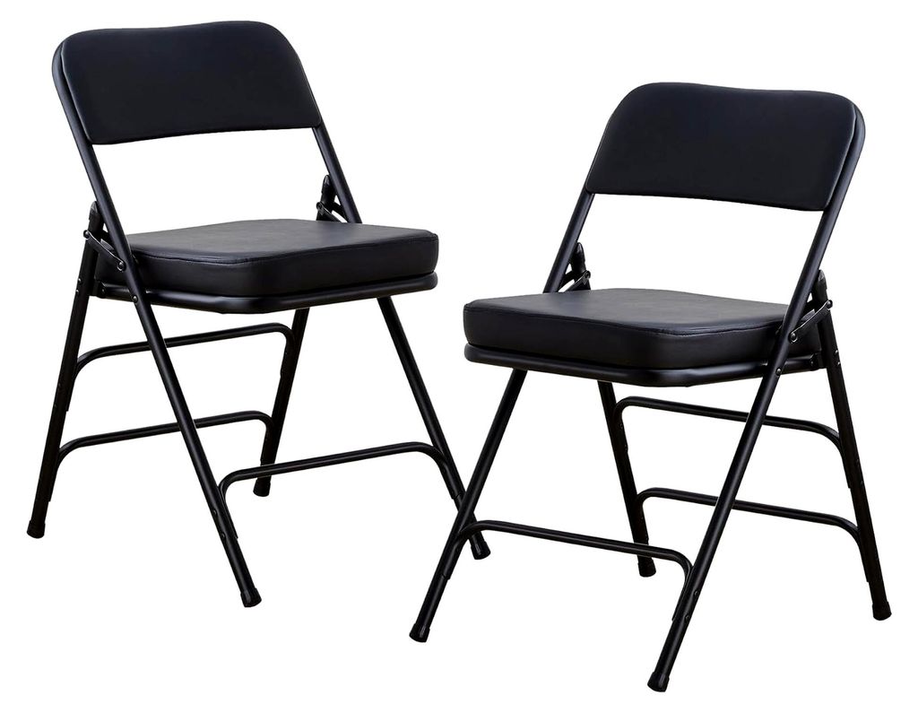 BOOSDEN Klappstühle 2er Set, Klappstuhl Gepolstert, Balkonstuhl, Klappstuhle für Küche, Esszimmer, Büro, Outdoor, Garten, Balkon