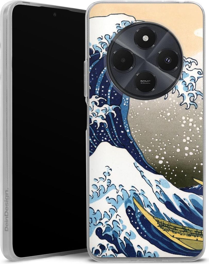 DeinDesign Handyhülle für Xiaomi Redmi 14C Silikon Hülle Case Smartphone Schutzhülle Katsushika Hokusai Kunst Die große Welle vor Kanagawa