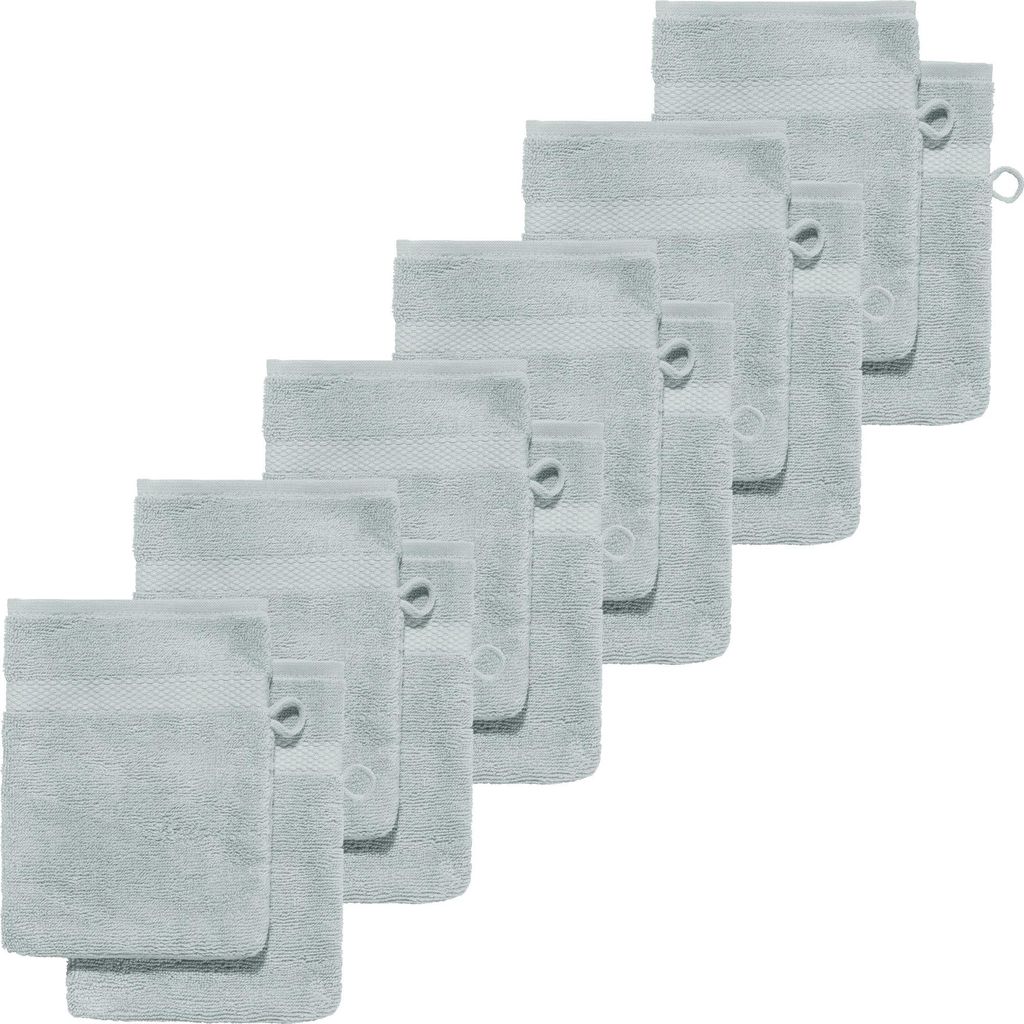 Erwin Müller Waschhandschuh Sindelfingen" 12er-Pack hellgrau 15x21 cm"