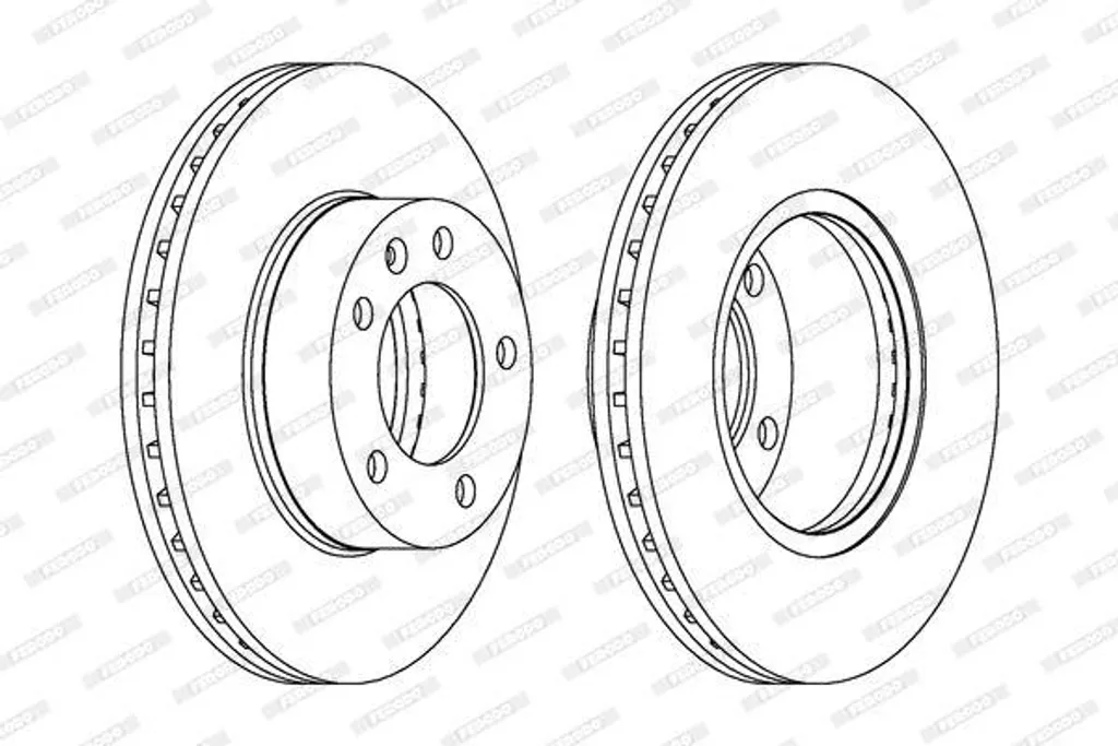 Disque de frein FERODO DDF1217C-1 anticorrosion pour Interstar OE